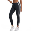 Czarne legginsy sportowe z lampasami