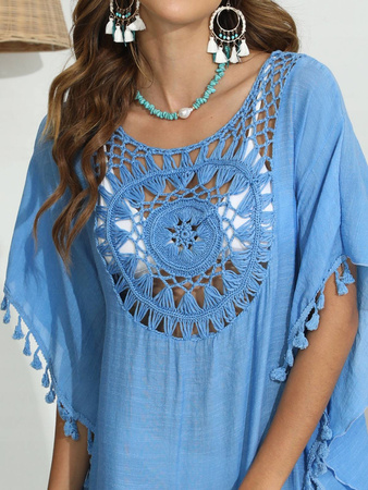 Pareo plażowe sukienka boho frędzle