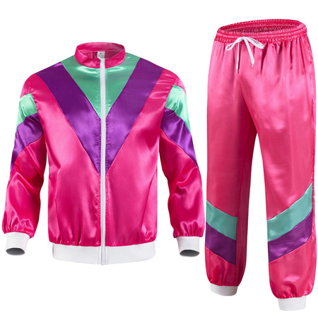 Dres w stylu retro z lat 70. i 80 - różowy