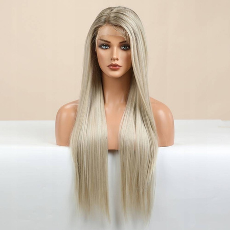 Peruka blond prosta lace front