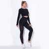 Komplet zestaw sportowy legginsy bezszwowe + top 
