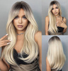 Peruka prosta brąz blond ombre