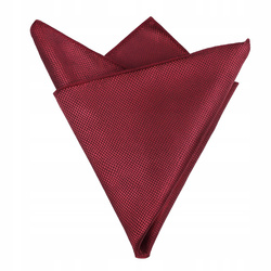 Poszetka męska w drobną kratkę - bordowa