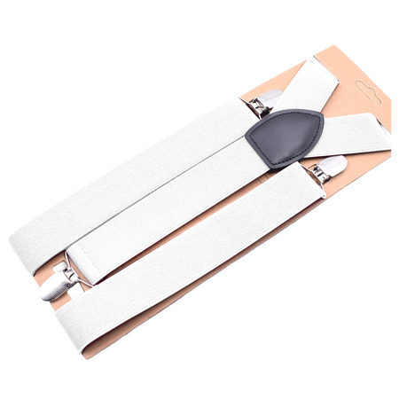 Szelki do spodni 3,5 cm biały