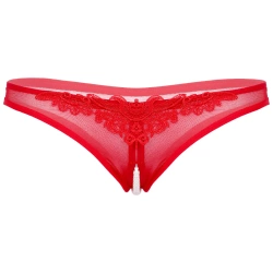 Stringi z perełkami rozcięcie czerwone