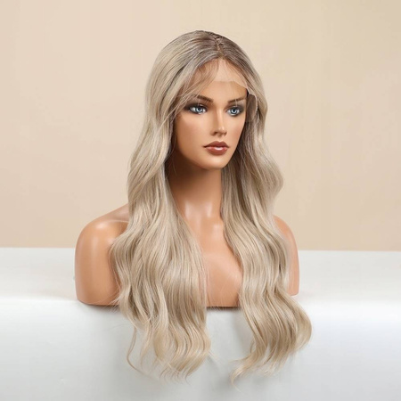 Peruka blond falowana lace front