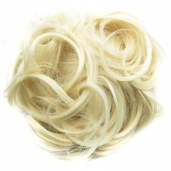 Doczepiany kok na gumce treska gęste włosy