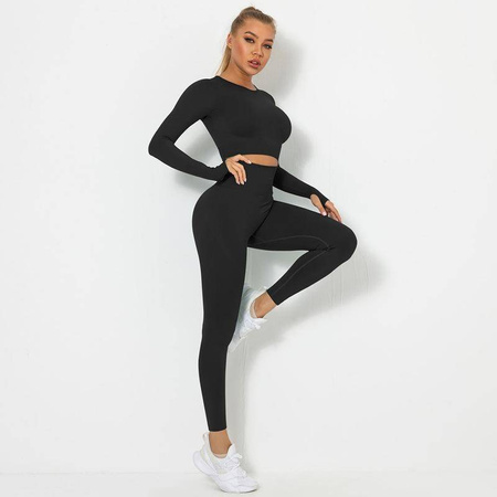 Komplet zestaw sportowy legginsy + top 