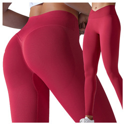 Legginsy sportowe z wysoki stanem i  marszczeniami