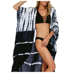 Pareo długa narzutka plażowa tunika z paskiem