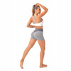 Spodenki sportowe fitness karbowane z wysokim stanem
