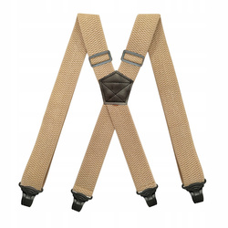 Szelki do spodni szerokie 3,8 cm - beżowe