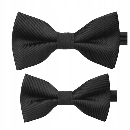 Zestaw muszek dla taty i syna - czarne