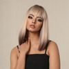 Peruka blond ombre krótkie proste włosy grzywka