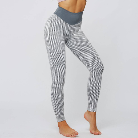 Legginsy sportowe push up wysoki stan karbowane