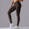 Legginsy sportowe z wysoki stanem i  marszczeniami