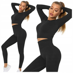 Komplet zestaw sportowy legginsy + top