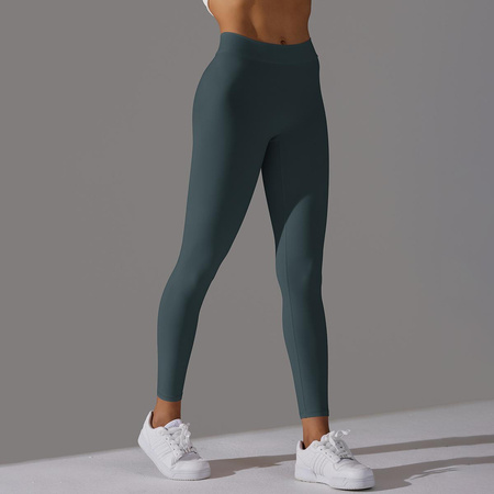 Legginsy sportowe z wysoki stanem i  marszczeniami