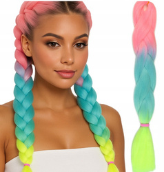 Włosy syntetyczne kolorowe dredy warkocze fluorescencyjne