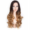 Peruka długa ombre brąz blond fale