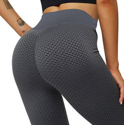 Legginsy sportowe push up wysoki stan karbowane