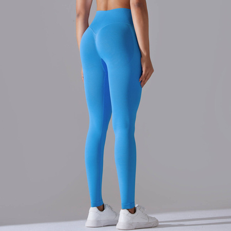 Legginsy sportowe z wysoki stanem i  marszczeniami