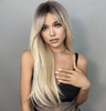 Peruka prosta brąz blond ombre