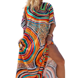 Pareo długa narzutka plażowa tunika luźna