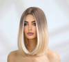 Peruka brąz blond ombre prosta do ramion