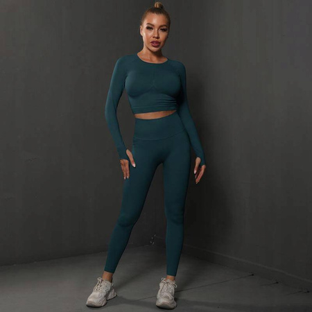 Komplet zestaw sportowy legginsy + top 