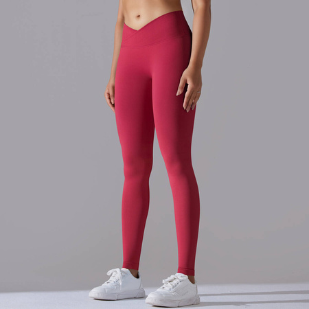 Legginsy sportowe z wysoki stanem i  marszczeniami