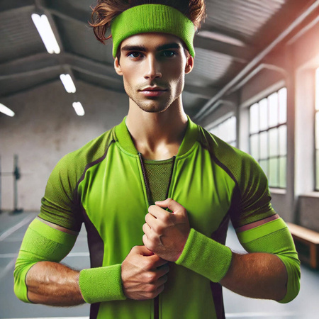 Neonowe opaski na głowe i ręce frotki 