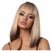 Peruka blond ombre krótkie proste włosy grzywka