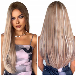 Peruka blond brąz prosta jak naturalna
