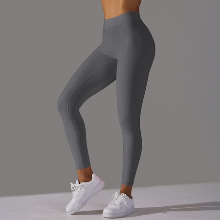 Legginsy sportowe z wysoki stanem i  marszczeniami