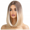 Peruka brąz blond ombre prosta do ramion