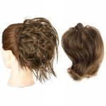 Doczepiany kok na gumce treska gęste włosy