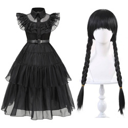 Przebranie Wednesday kostium strój zestaw peruka