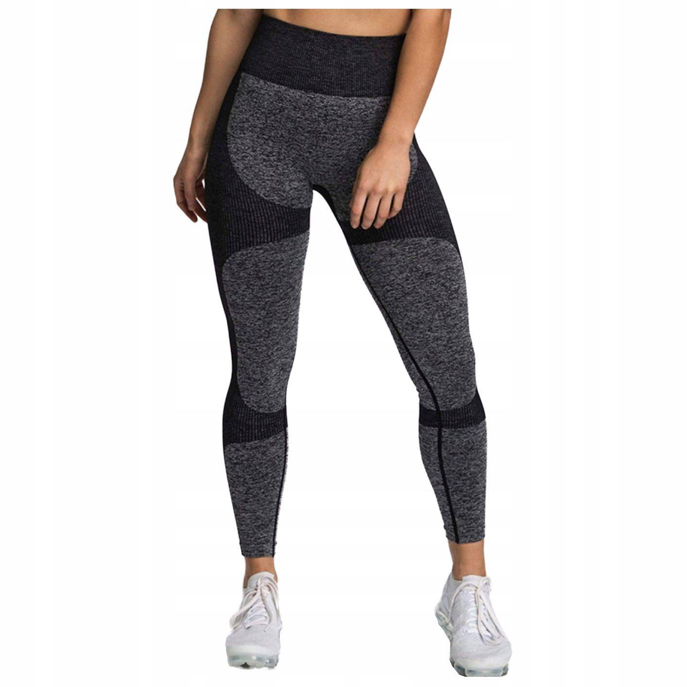 Legginsy sportowe PUSH UP siłownia fitness wysoki stan S | Odzież